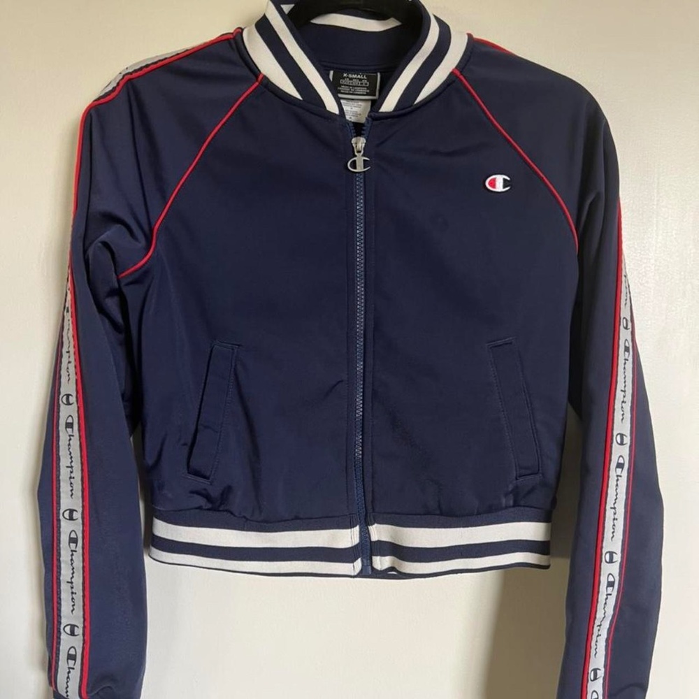 Champion zip up cropped track jacket